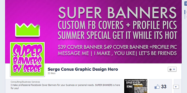 Facebook cover design by serge